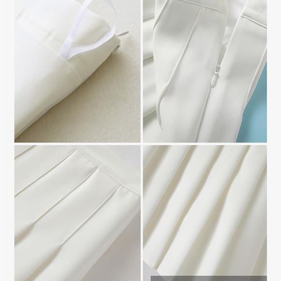 NWT White Pleated Tennis Skirt - Picture 5 of 8